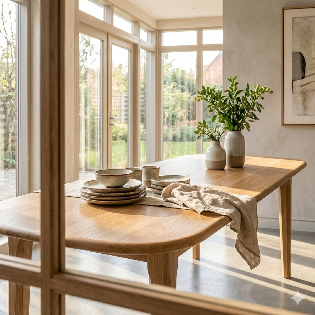 Danish Oak Dining Table - Detail
